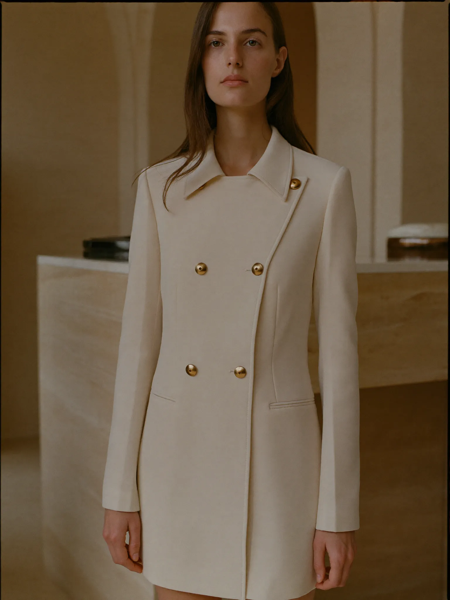Vestido Blazer Marfil